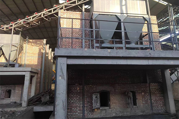 寧夏煤泥烘干機項目爐子砌筑施工現場
