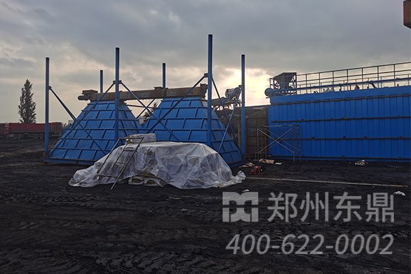 煤泥烘干機生產線安裝現場情況